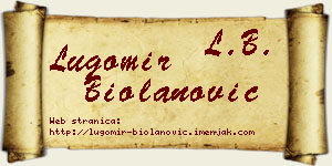 Lugomir Biolanović vizit kartica